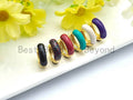 Enamel Gold Hoop Earrings, Sku#J88