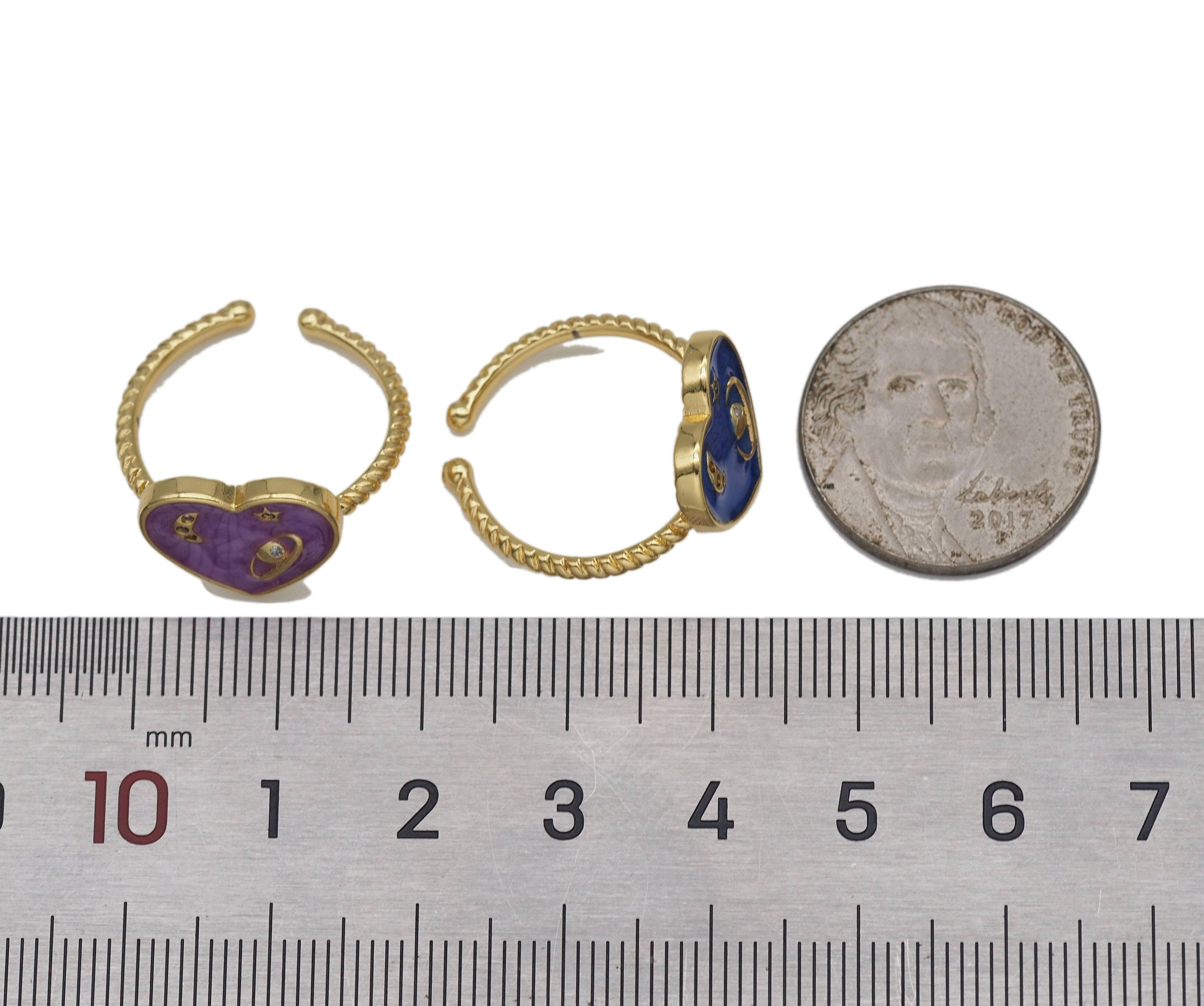 Star Moon Planet Heart Ring, JD21