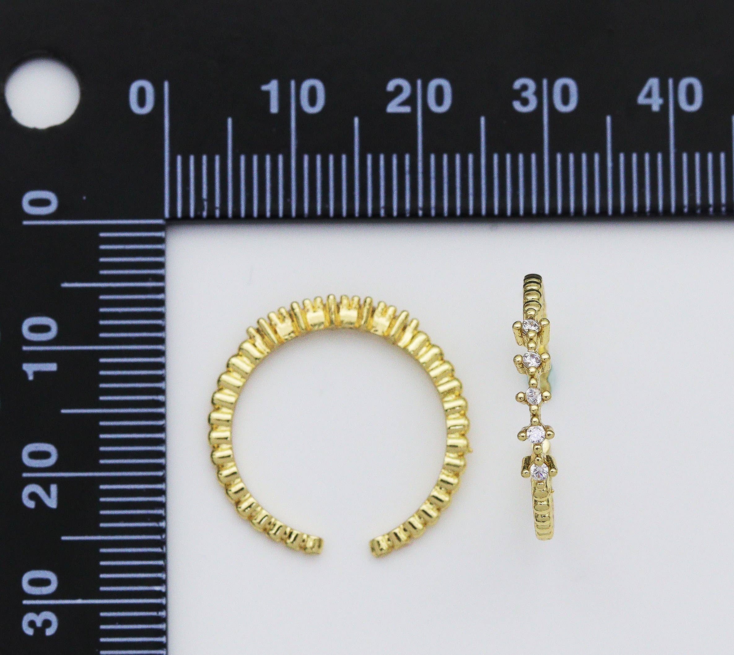 CZ  Thin Adjustable Ring, Sku#LD250