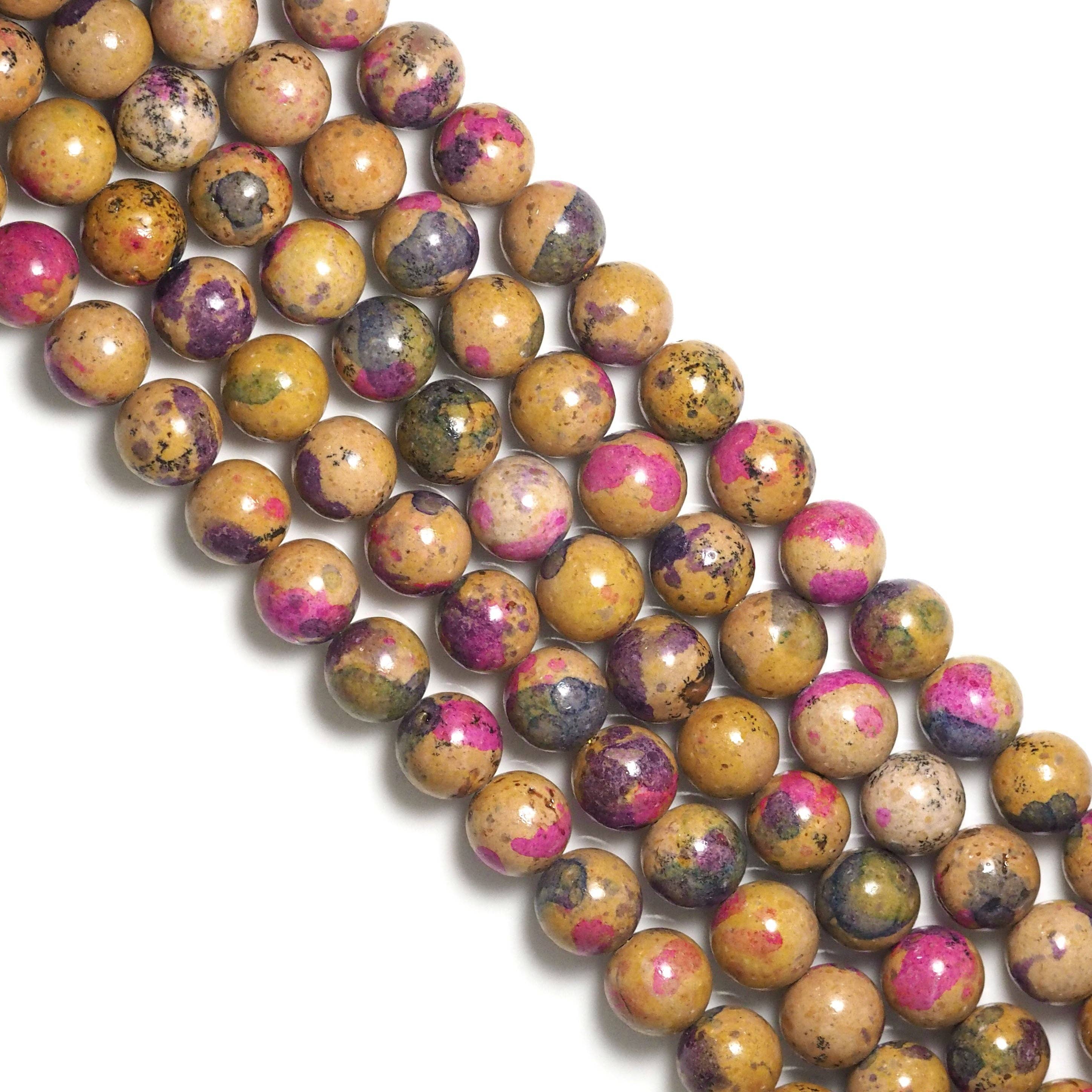 Galaxy Agate Round Smooth Beads, Sku#U1755
