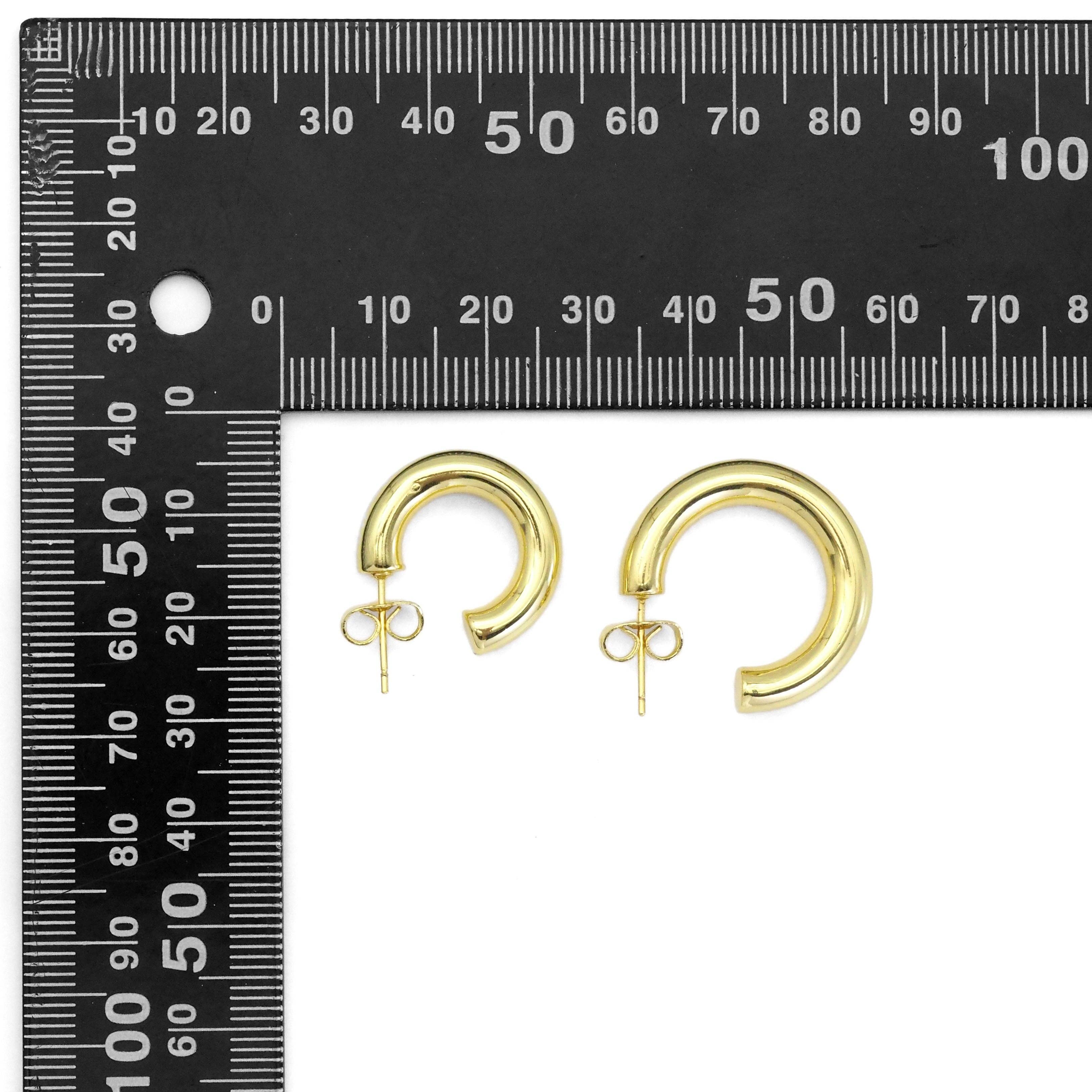 20mm/26mm Gold Hoop Earrings, Sku#Y796
