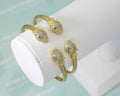 CZ Leopard Head Bangle Bracelet, Sku#LD220