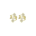 Clear CZ Star Flower wrapping ear cuff, Sku#LD558