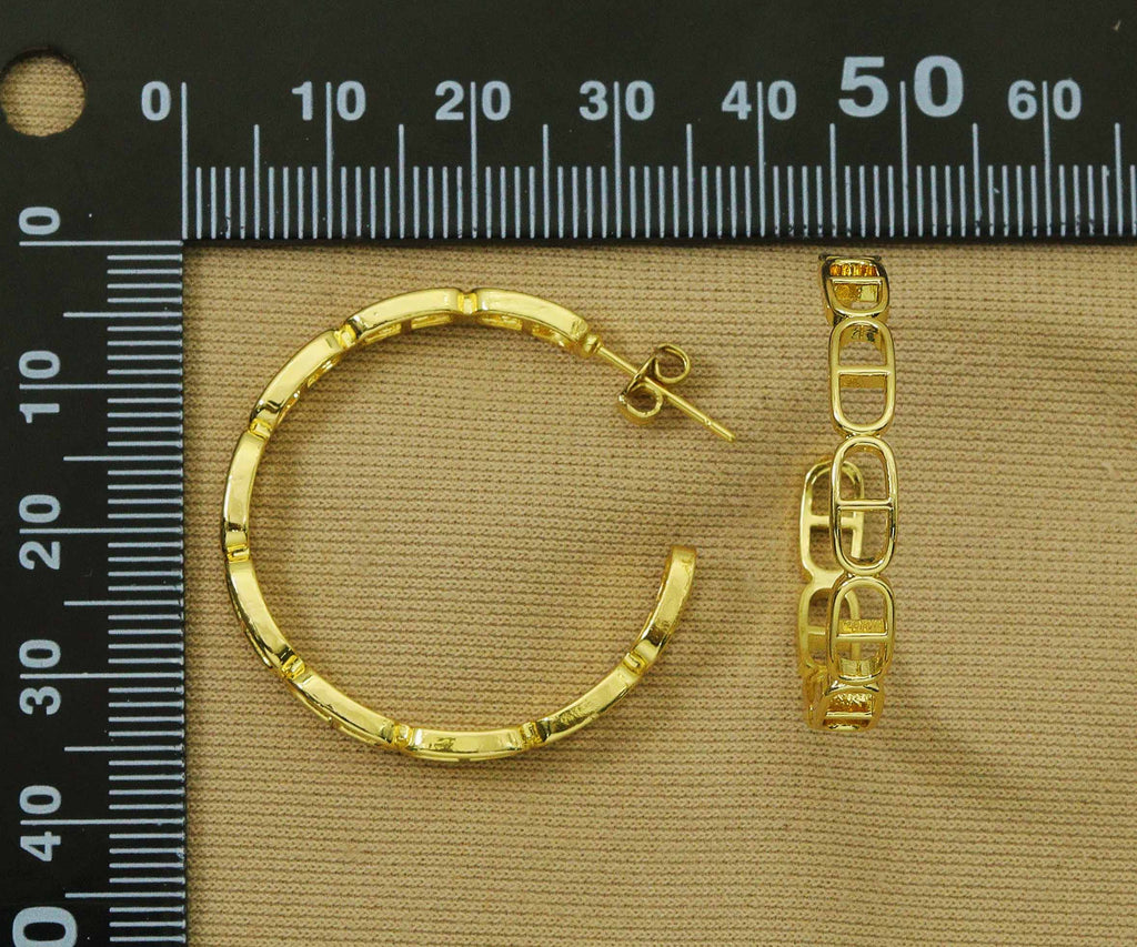 Gold Huggie Earrings, Sku#J344