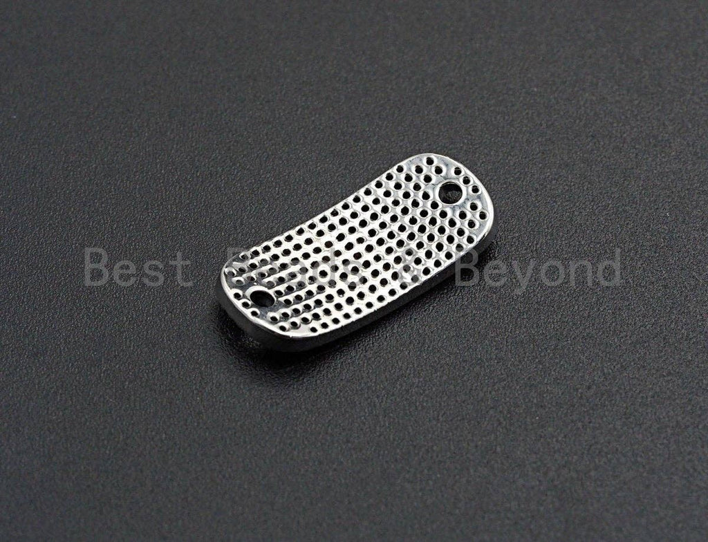 CZ Micro Pave Oval Shape With Pink Heart Oval Shape Connector, Cubic Zirconia Bracelet Link, 11x26mm,sku#Z616