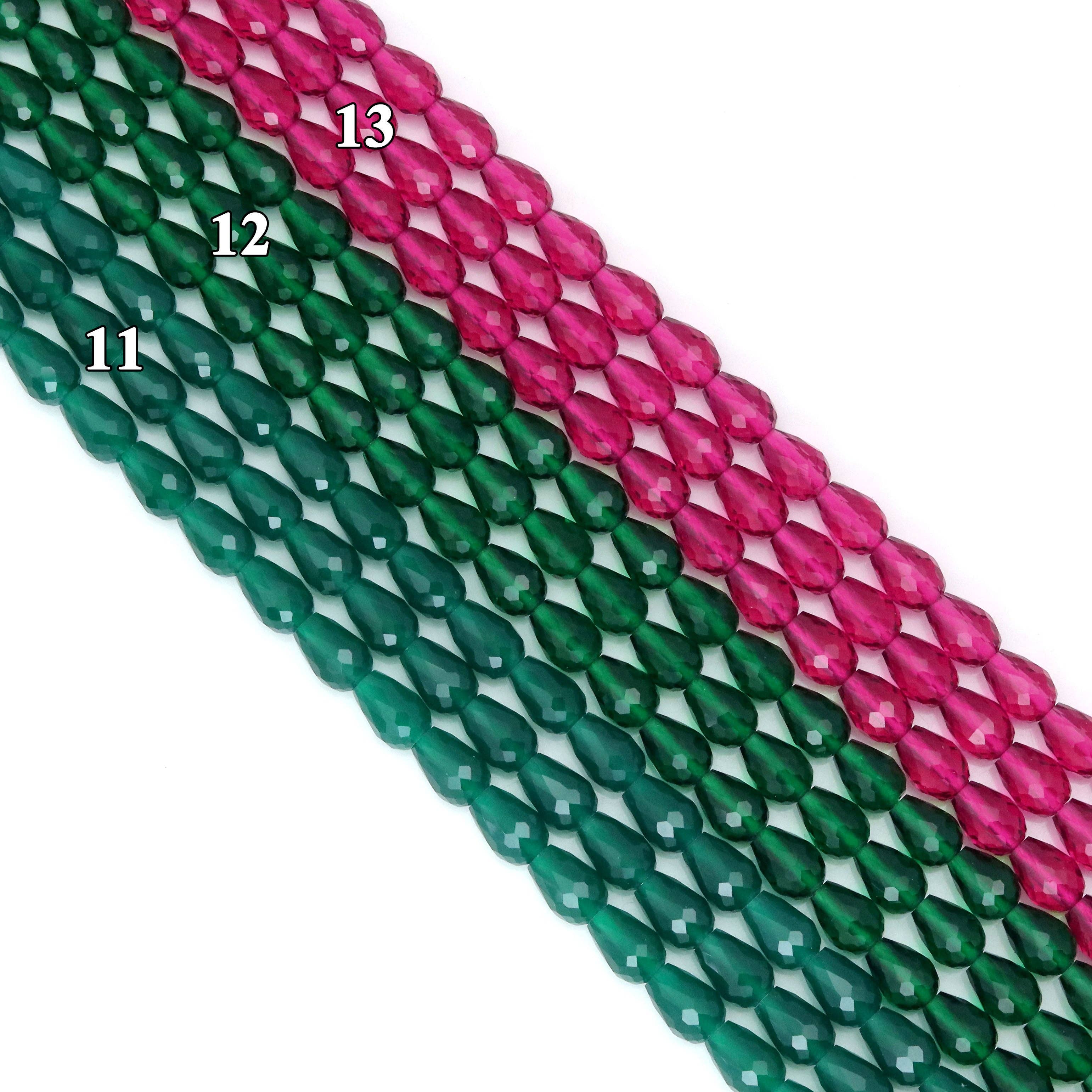 6x8mm Cat's Eye Faceted Teardrop Beads, Sku#U2143