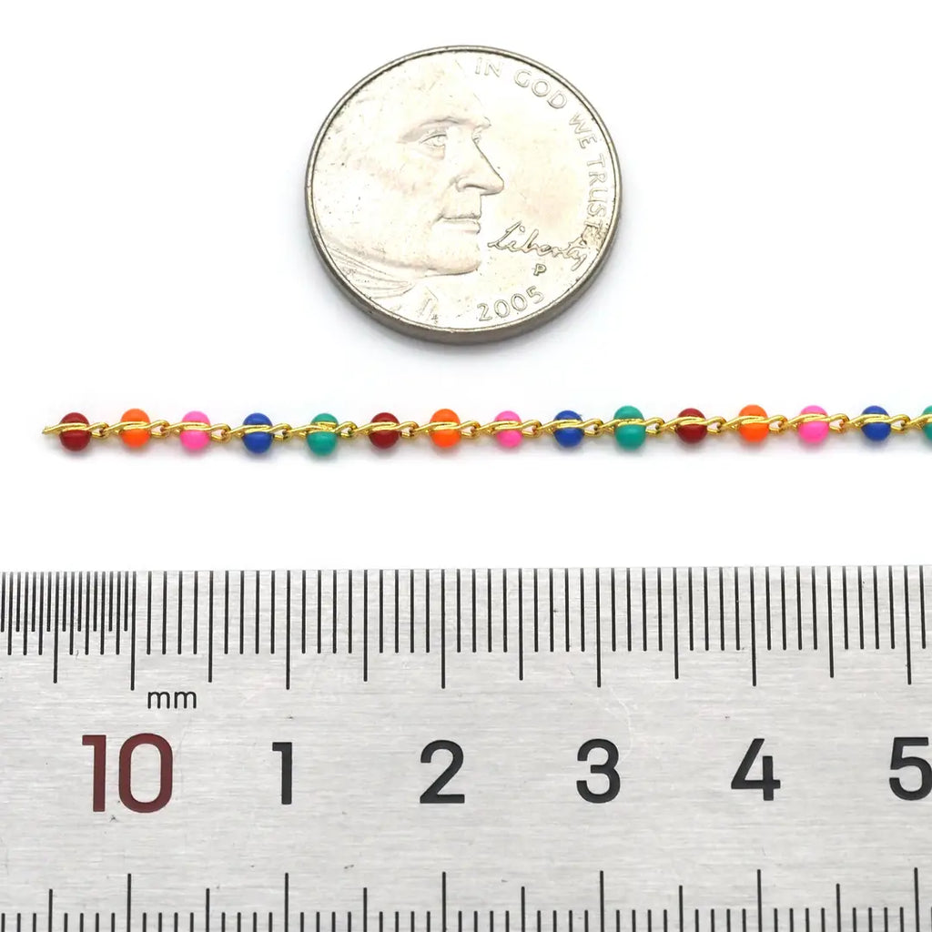 Dainty Colorful Gemstone Chain/Necklace,sku#HX02