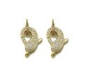 CZ Lobster Clasp Charm, Sku#LD298