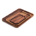 Acacia Wood Rectangular Serving Plates Set Of 3 4x6, 6x9, 8x11