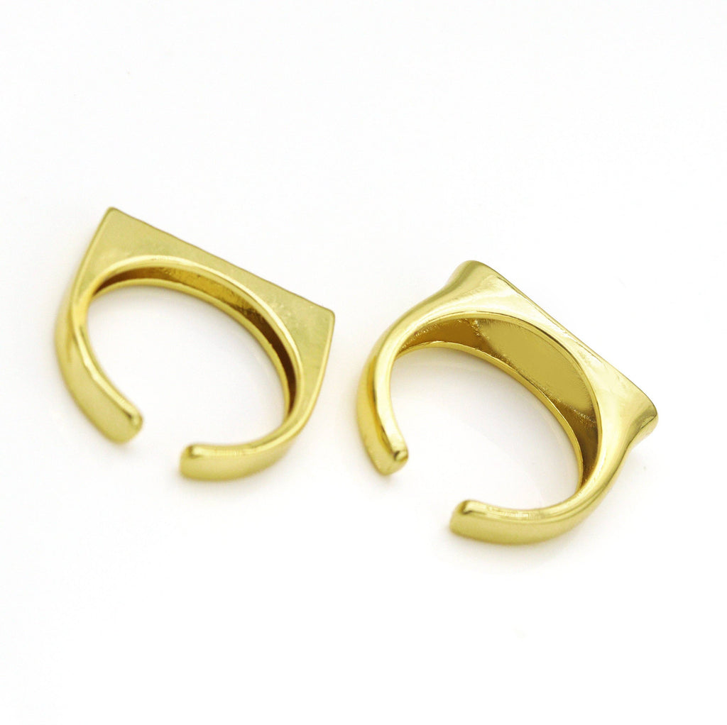 Gold Mosaic Tile Ring, Sku#FH201