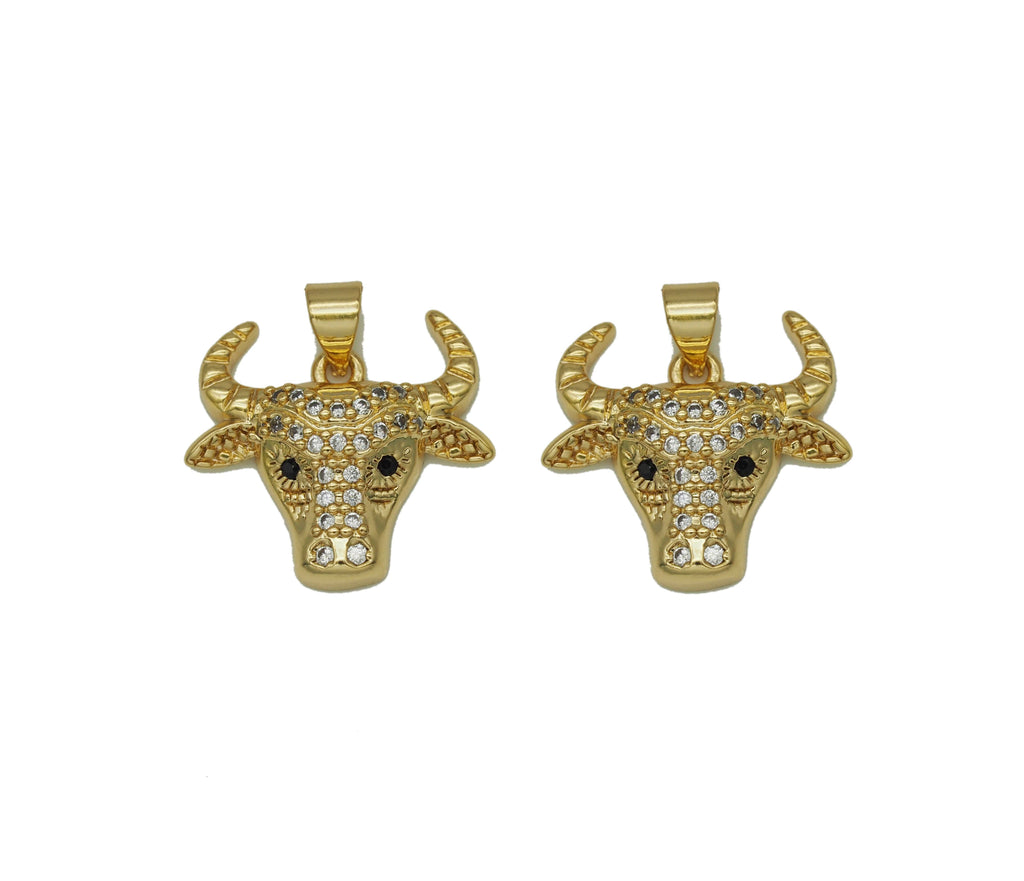 Gold Pave Ram Charm, Sku#LD303