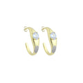 Large oval diamond hoop Earrings with , Sku#LX837