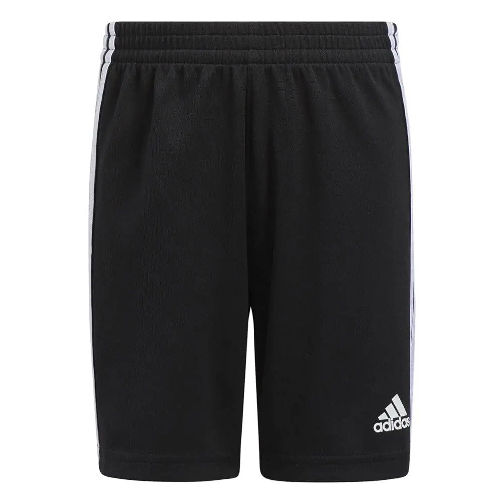 adidas boys Classic 3-stripes Shorts 7 White - # BOAA11610001