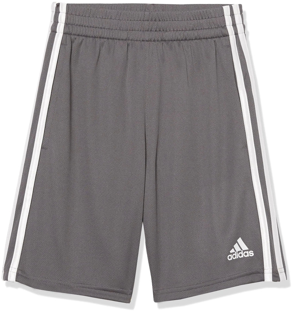 adidas boys Classic 3-stripes Shorts 7 White - # BOAA12610001