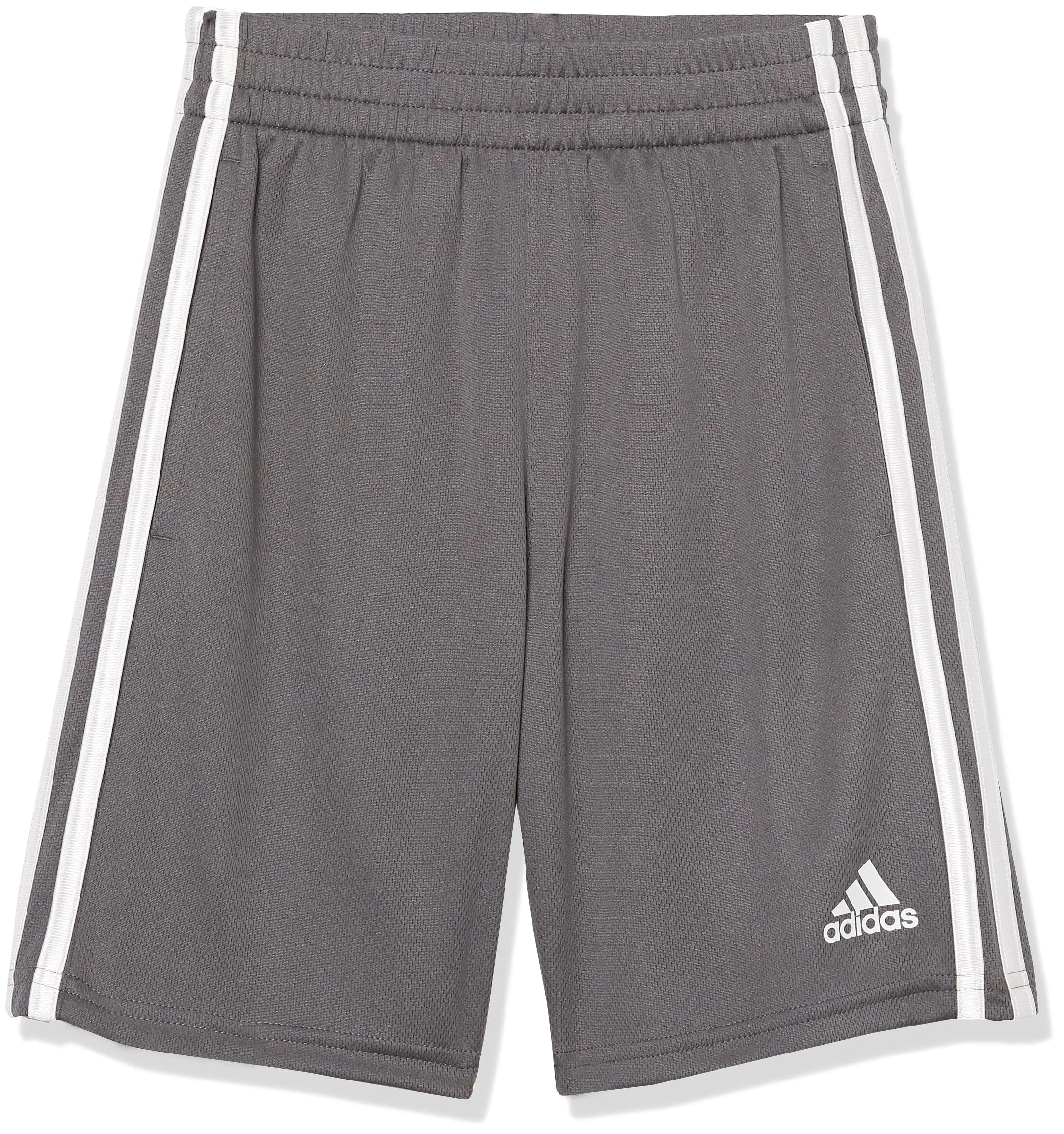 adidas boys Classic 3-stripes Shorts 7 White - # BOAA13610002