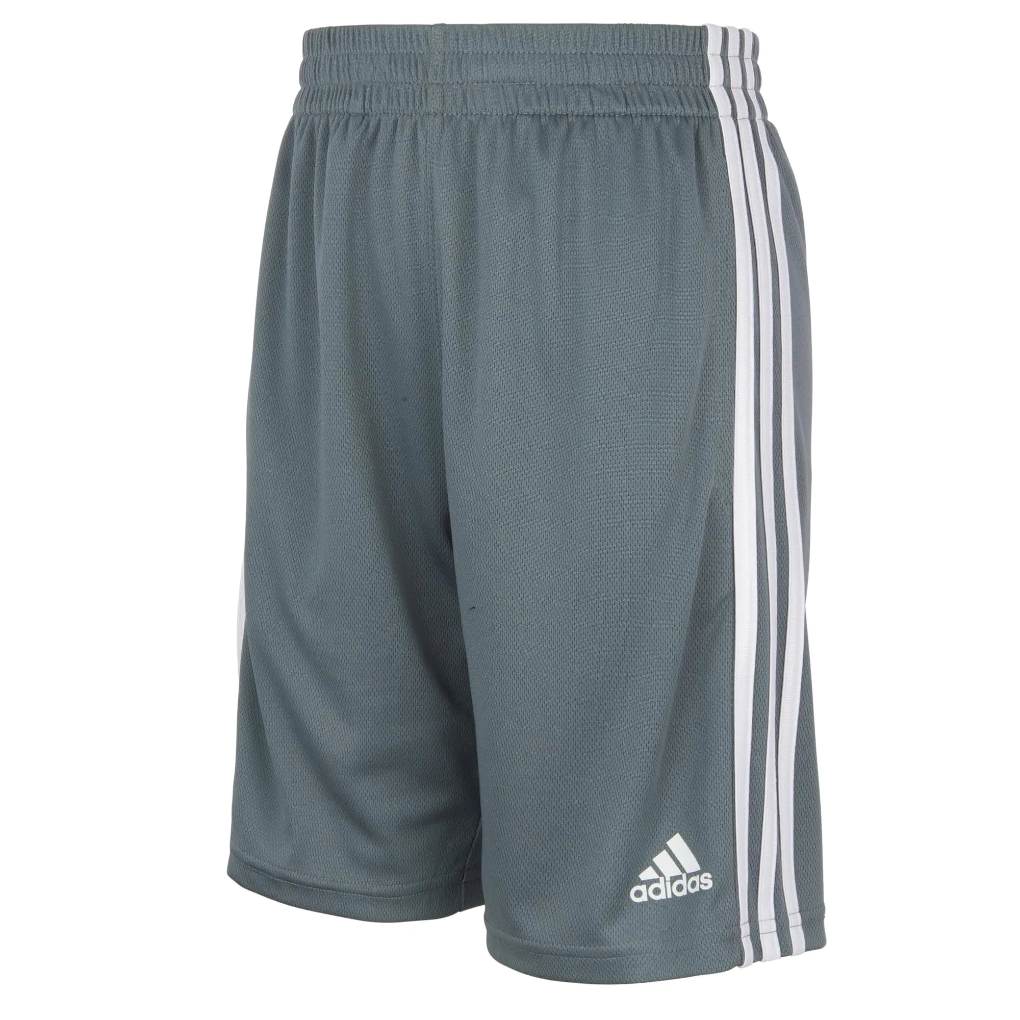adidas boys Classic 3-stripes Shorts 7 White - # BOAA13610002