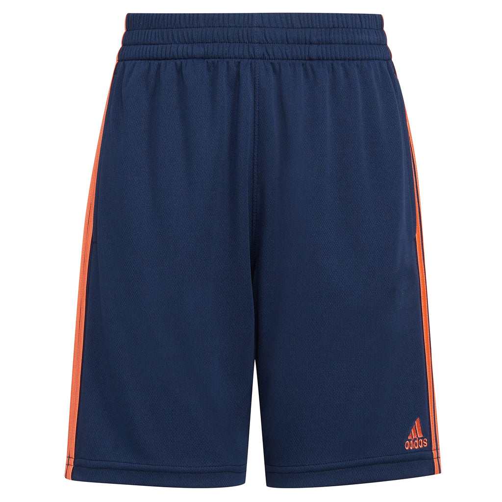 adidas boys Classic 3-stripes Shorts 7 White - # BOAA13610002