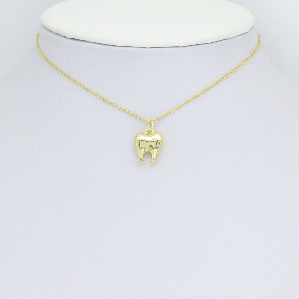 Slippy Gold Tooth Teeth Shape Charm Pendant,Sku#LD718