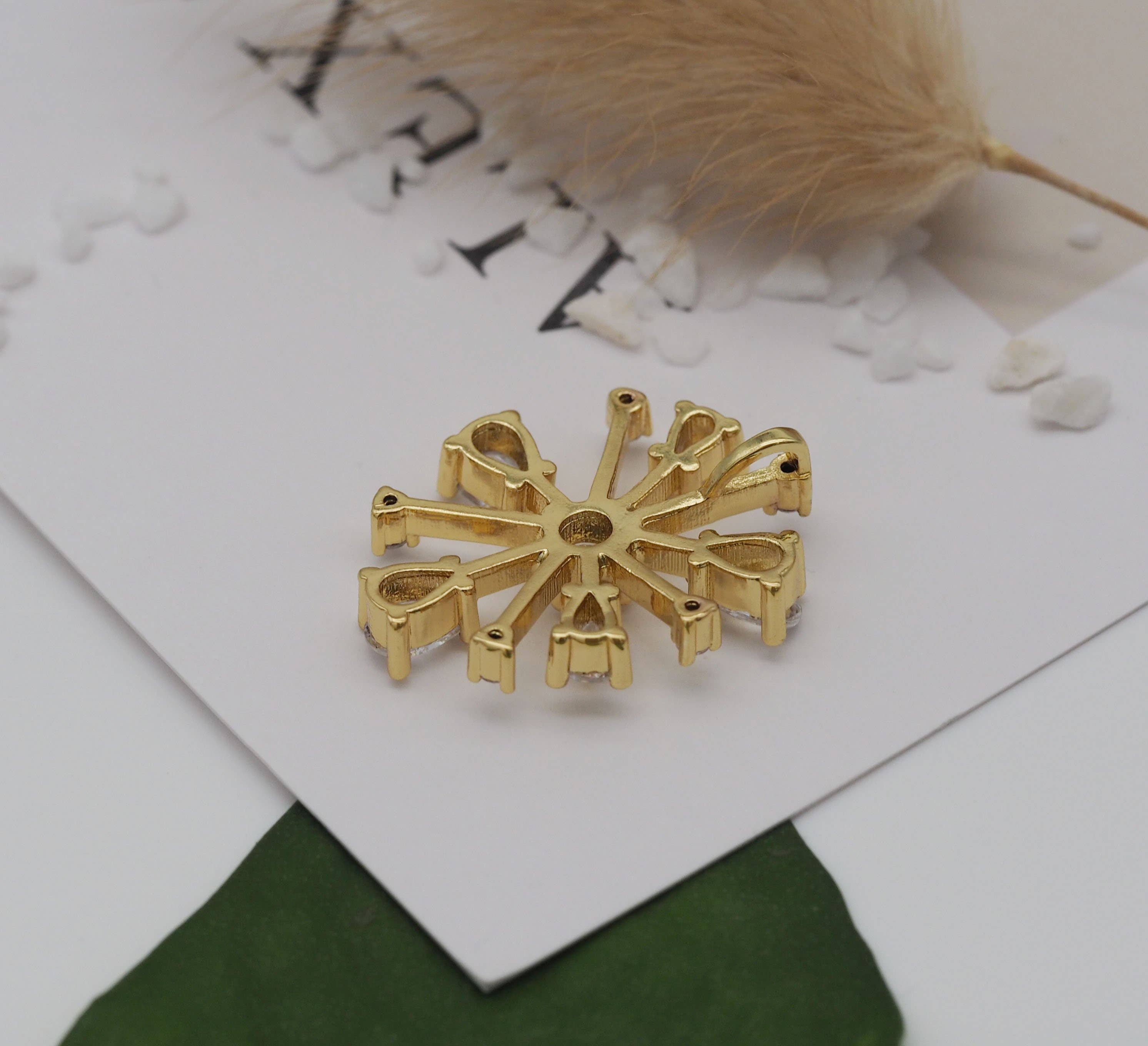 Large CZ North Star Charm, Sku#LK626