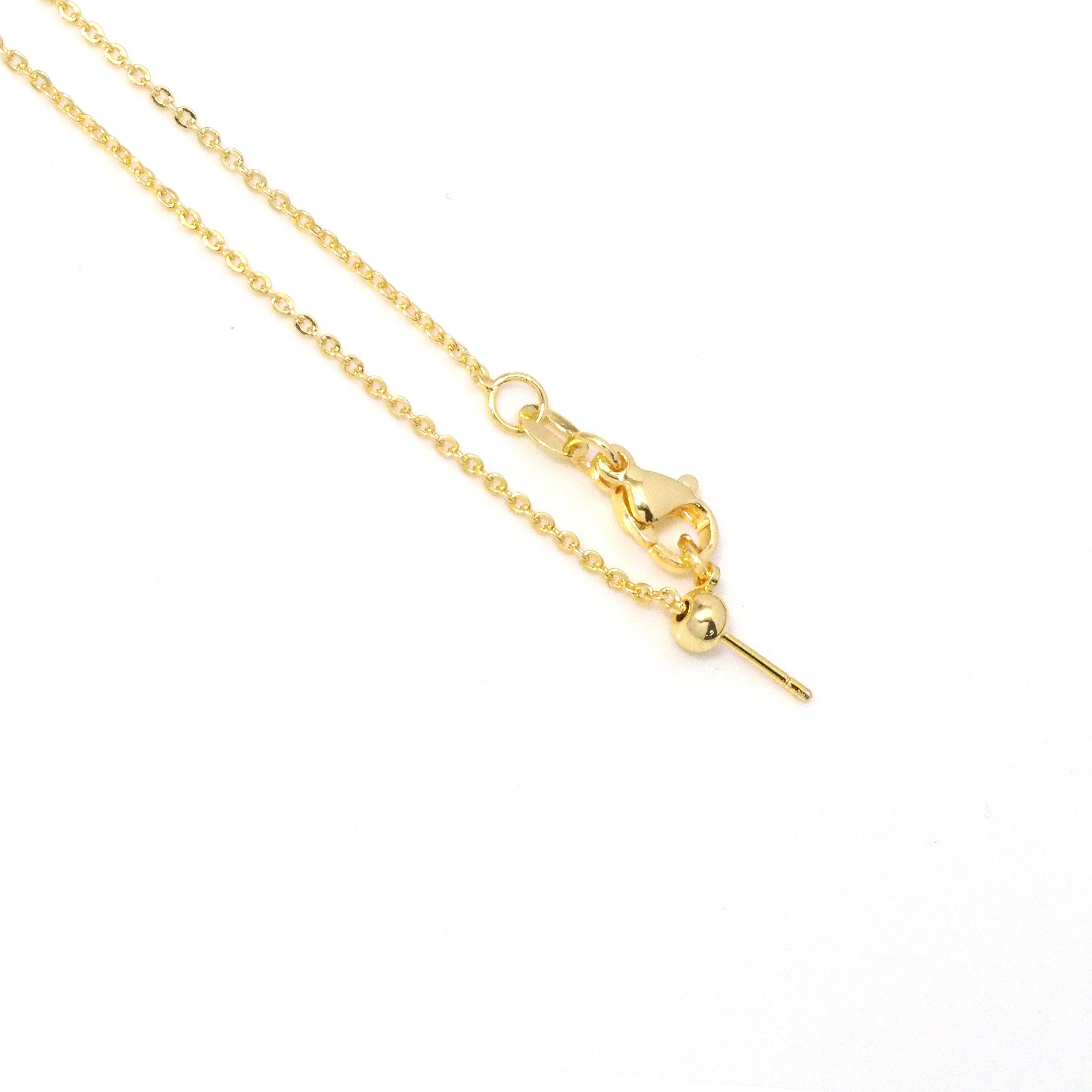 Gold Silver Dainty Chain with Tube Spacer Necklace,sku#EF310