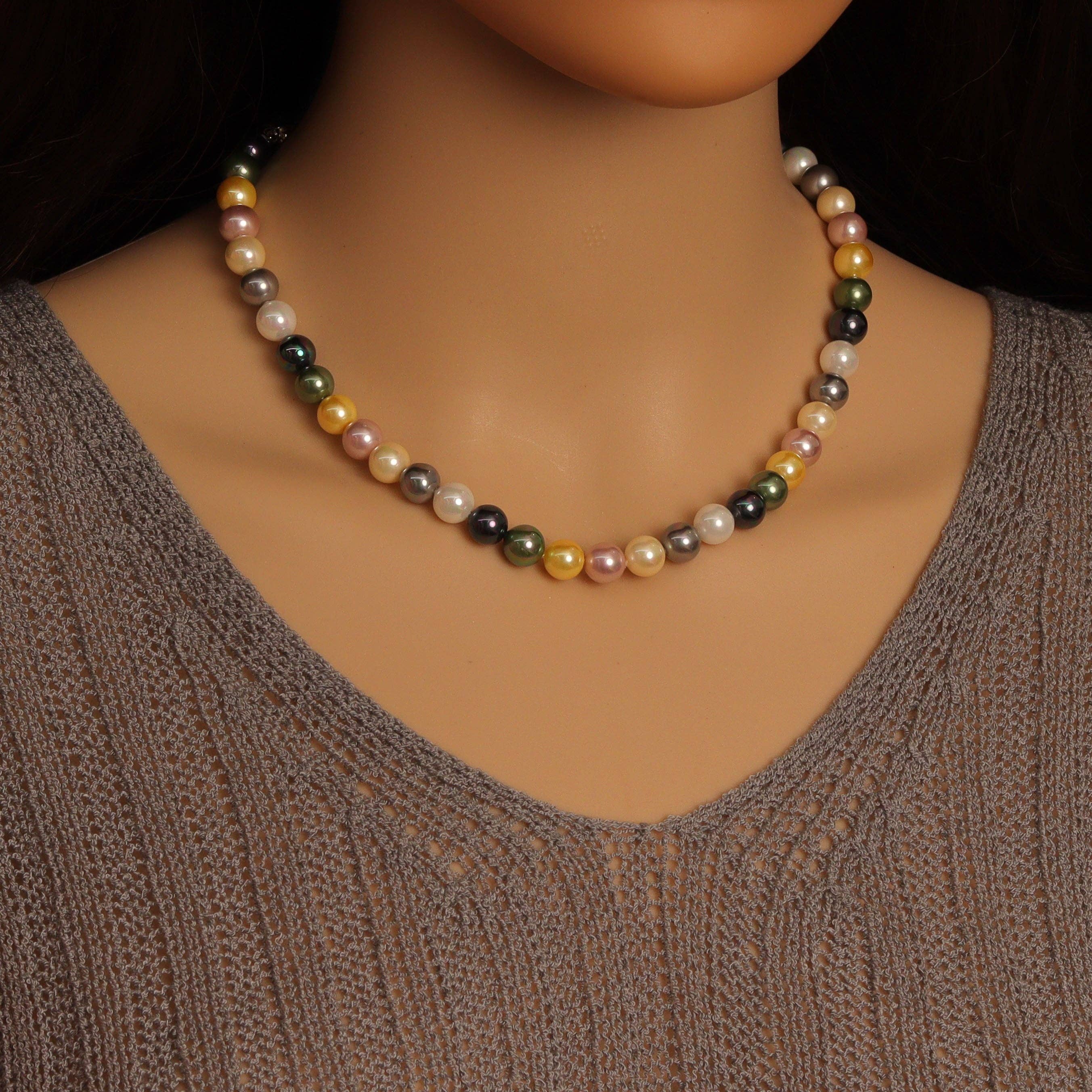 Pearl Adjustable Necklace,Sku#EF693