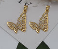 CZ Butterfly Charm, Sku#LK611