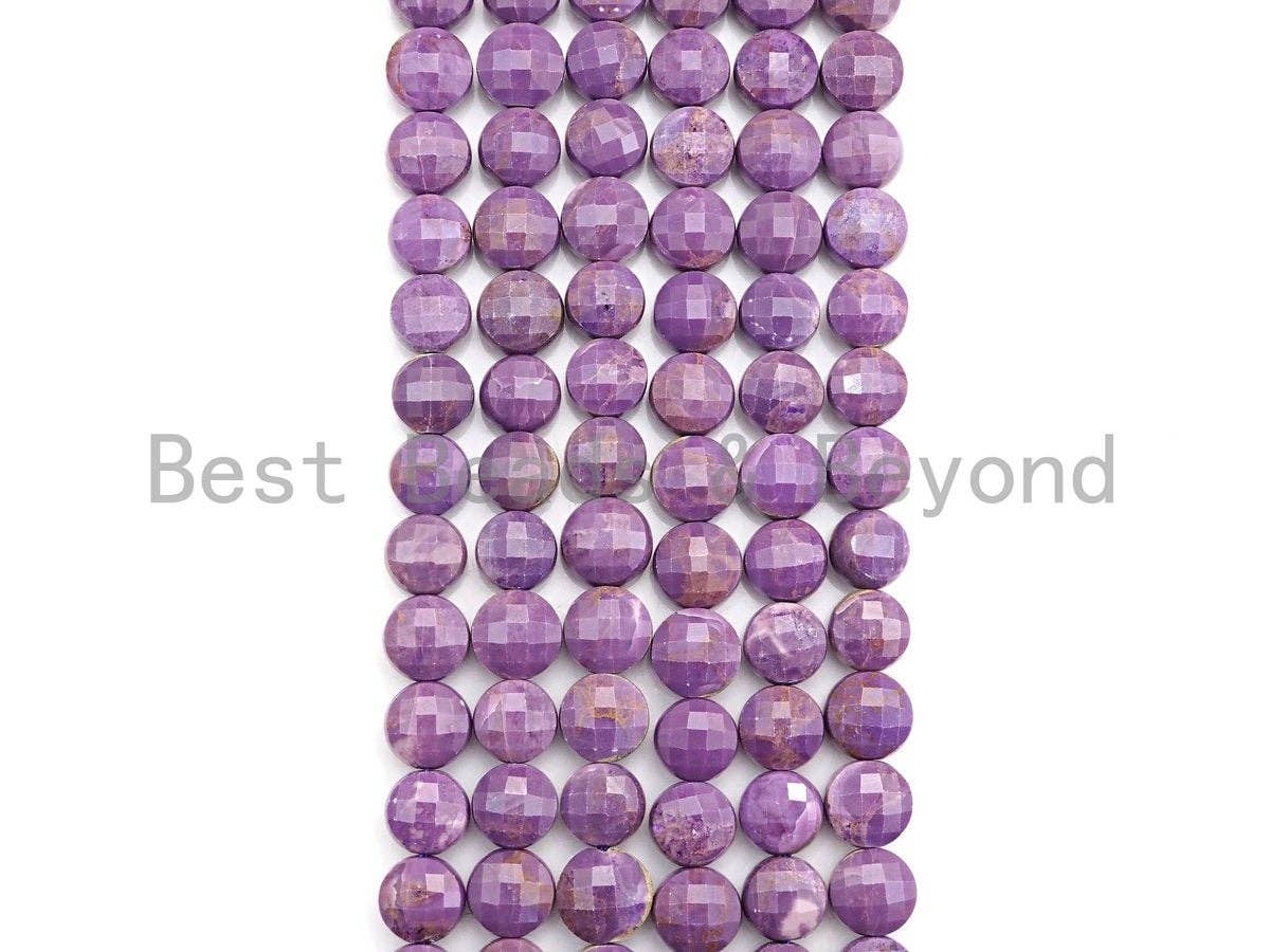 High Qualtiy Natural Phosphosiderite Checkerboard Cut Coin beads, 8mm Turtle Shell Cut phosphosiderite Beads, 16" Full strand, sku#UA45