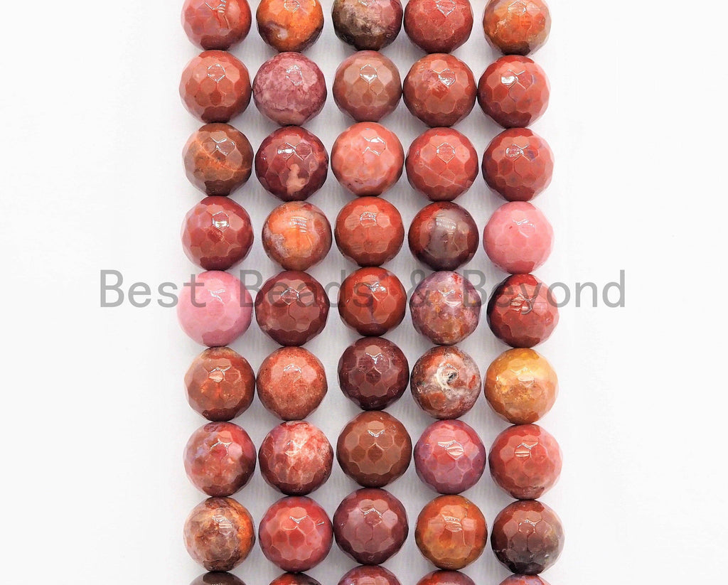 Quality Natural Faceted Bloodshot Jade beads, 8mm/10mm/12mm Red Agate Gemstone beads, Red Jade Beads, 15.5inch strand, SKU#U329
