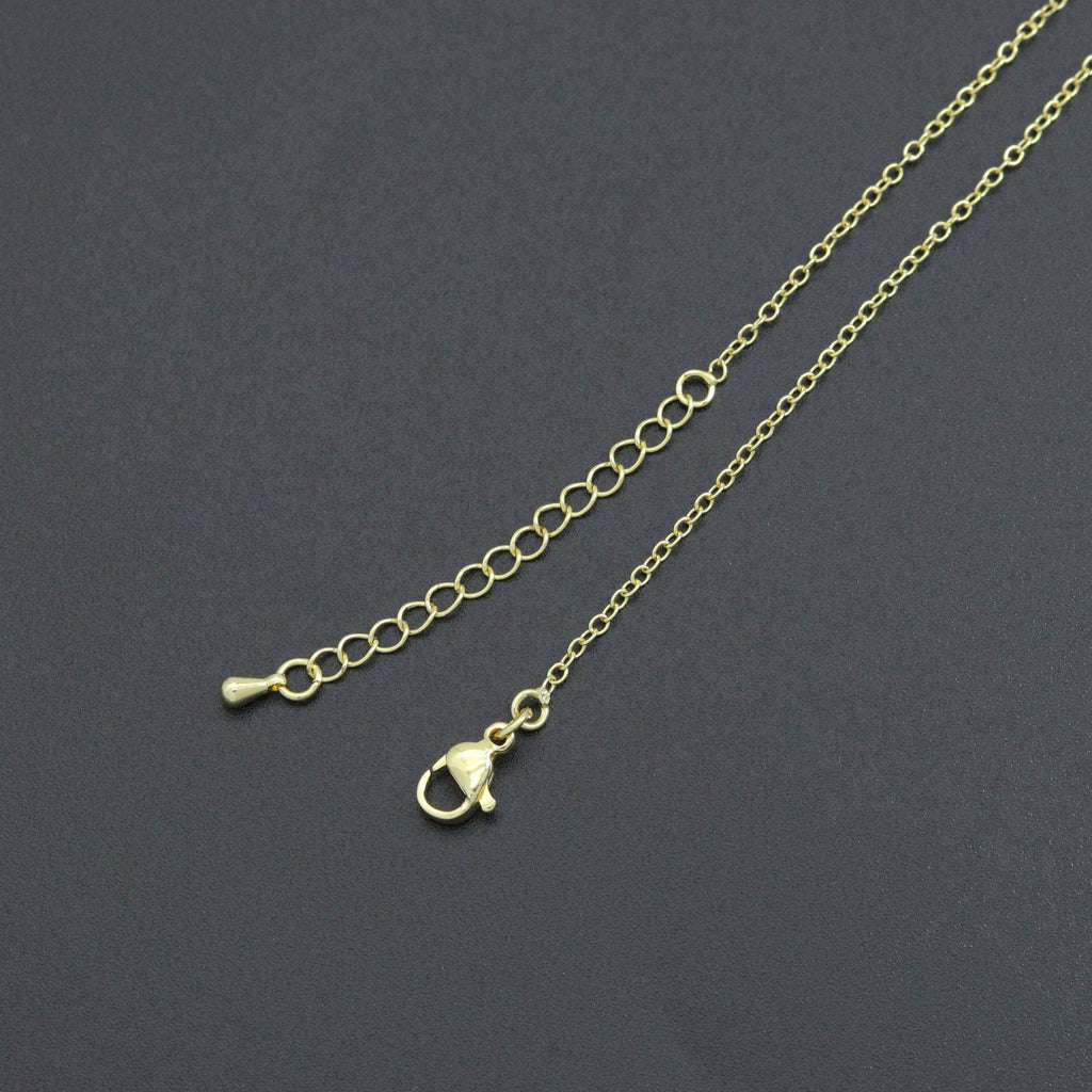 Gold Link Chain Bow Pendant  Necklace, sku#EF714