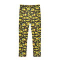 Aflyko Vehicle Girls Leggings Yellow Excavator Cartoon Truck Big Kids Athletic Pants Dance Tights Yoga Ballet Comfortable Soft Everyday Wear-7-8T - # GIAA21410012