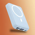 10000Mah Magnetic Power Bank,Foldable Wirelessportable Charger with LED Display,Fast Charging Foriphone 17/16/15/14/13/12 Pro/Pro Max/Plus, Compact Silicone
