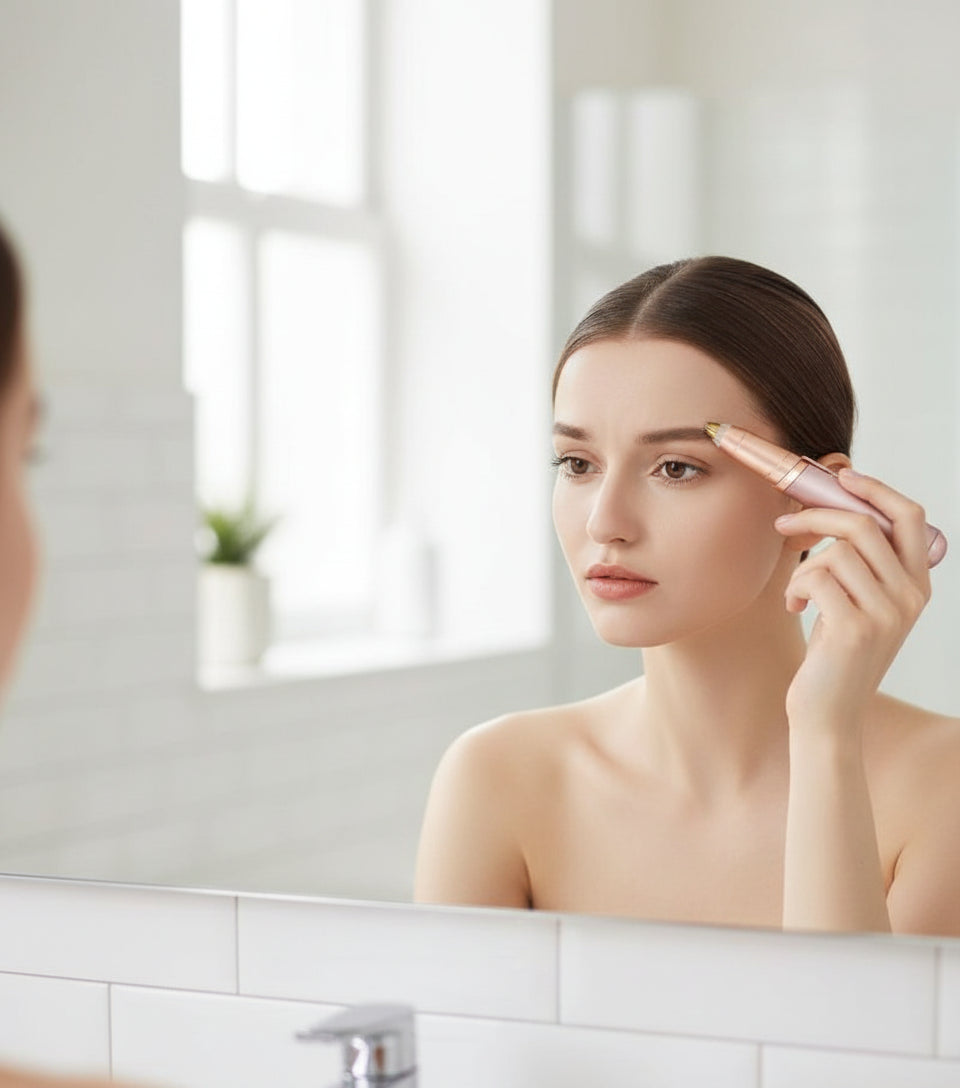 "Effortless Facial Eyebrow Grooming Tool for Lazy People! Rechargeable Electric Eyebrow Trimmer: 3-Second Quick Removal of Eyebrow Surrounding Hair without Skin Scratching, Magnetic Blade for Easy Disassembly & Cleaning,