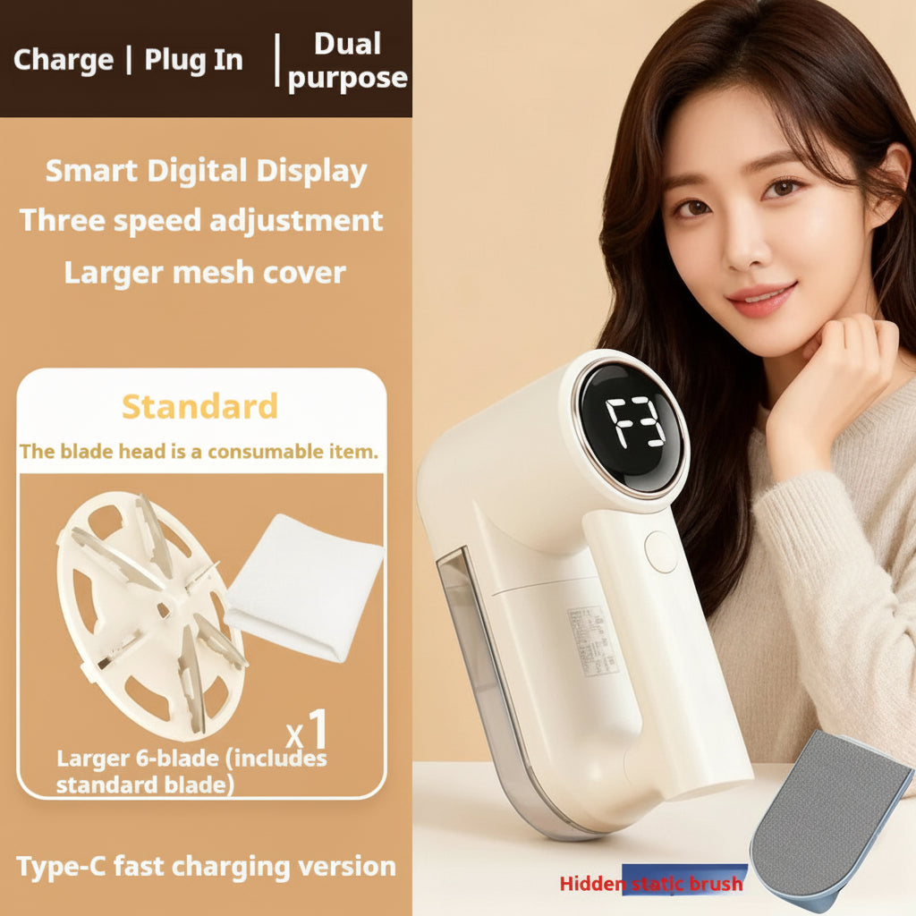 2026 Upgraded Electric Fabric Lint Remover for Clothes - Eliminates Static - Efficient and Convenient Fabric Shaver, Portable USB Rechargeable, Suitable for Sweatshirts, Blankets, Curtains, Carpets, Furniture, and Bedding