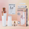 2 in 1 Rechargeable Epilator Electric Eyebrow Trimmer Female Body Facial Lipstick Shape Hair Removal Mini Painless Razor Shaver