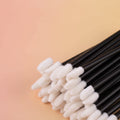 200 Disposable Mascara Wand Spoolies and Lip Brushes, Lipstick Lipgloss Applicator for Eyebrow Eyelash Extension Makeup Kits Black