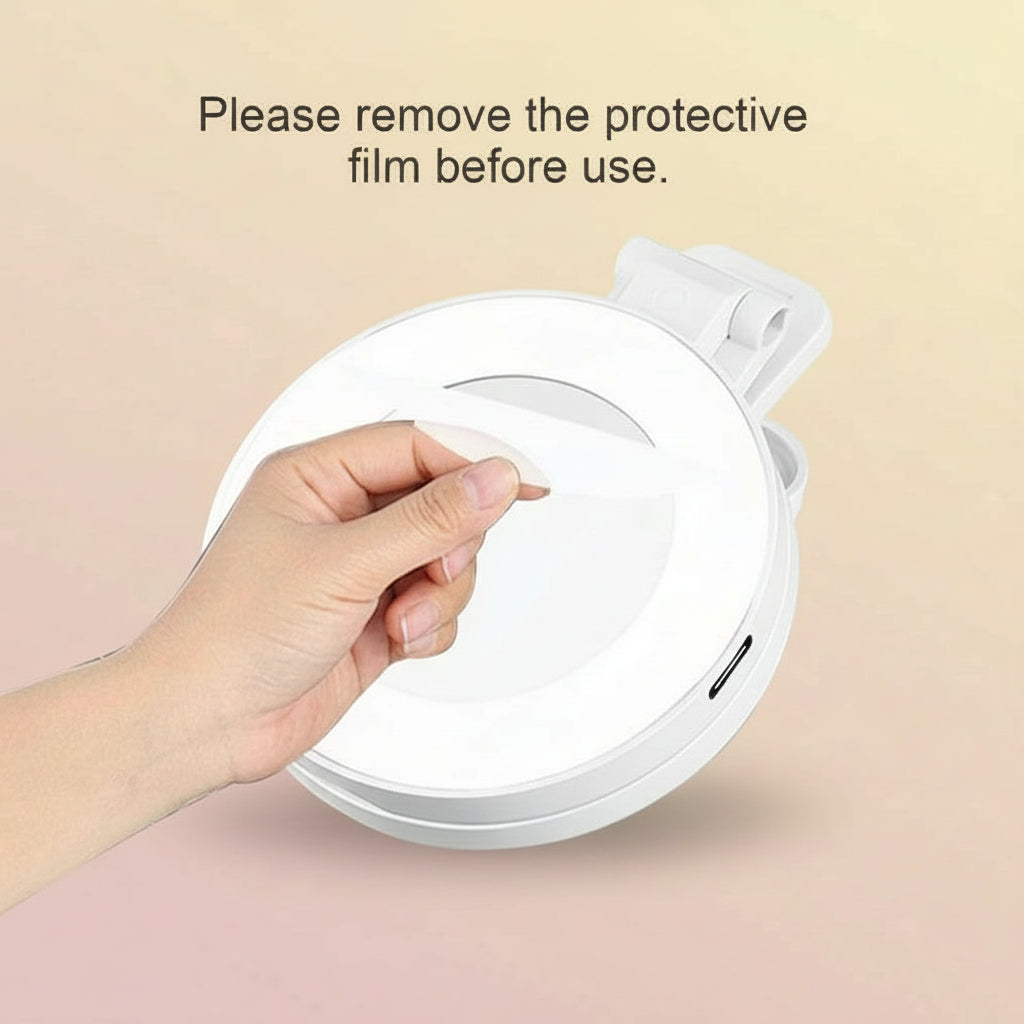 360° LED Ring Light with Mirror & Phone Holder ，3-In-1 Rechargeable Makeup Light for Live Streaming, Video Calls, Selfie (Portable, 3 Color Temperatures, Foldable),Halloween,Halloween Makeup