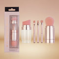 5 in 1 Portable Retractable Makeup Brushes for Foundation Eyebrow Lip Eyeshadow Loose Powder Cosmetic Set Makeup Brush Tools