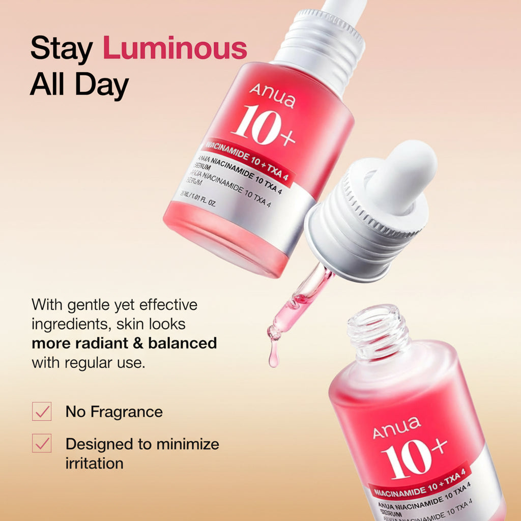 Anua Glow Back Niacinamide 10 + TXA 4 Serum with Hyaluronic Acid - Dark Spot Care & Postnatal Skincare for Radiant Glass Skin (30ml)