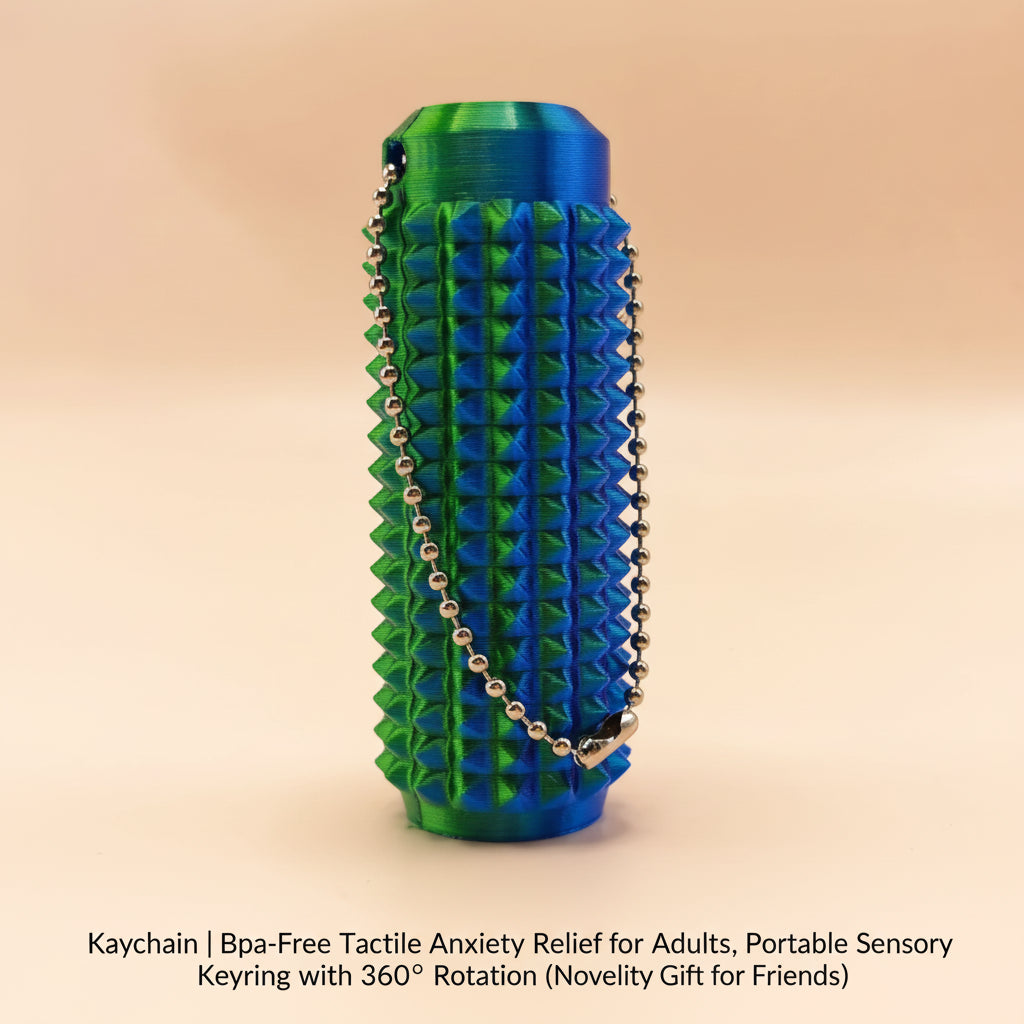 "Keychain | Bpa-Free Tactile Anxiety Relief for Adults, Portable Sensory Keyring with 360° Rotation (Novelty Gift for Friends)"