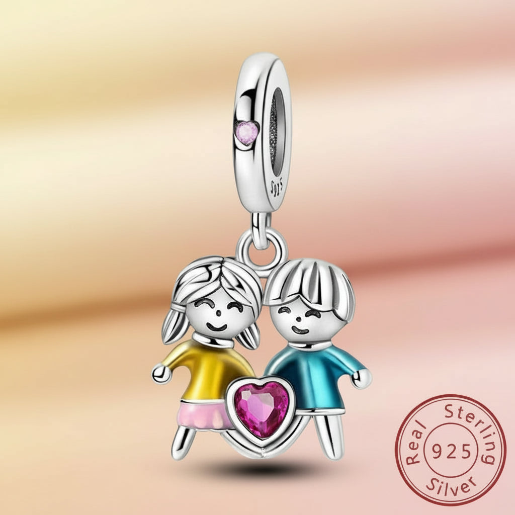 (50-113)MULA S925 Sterling Silver Pendant and Beads , Suitable for Pandora Bracelets and Necklaces, Ideal for Anniversary Gifts, Christmas, Birthday Presents, and Suitable for All Women.