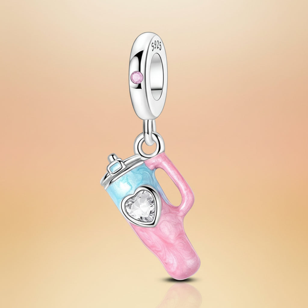 (50-113)MULA S925 Sterling Silver Pendant and Beads , Suitable for Pandora Bracelets and Necklaces, Ideal for Anniversary Gifts, Christmas, Birthday Presents, and Suitable for All Women.