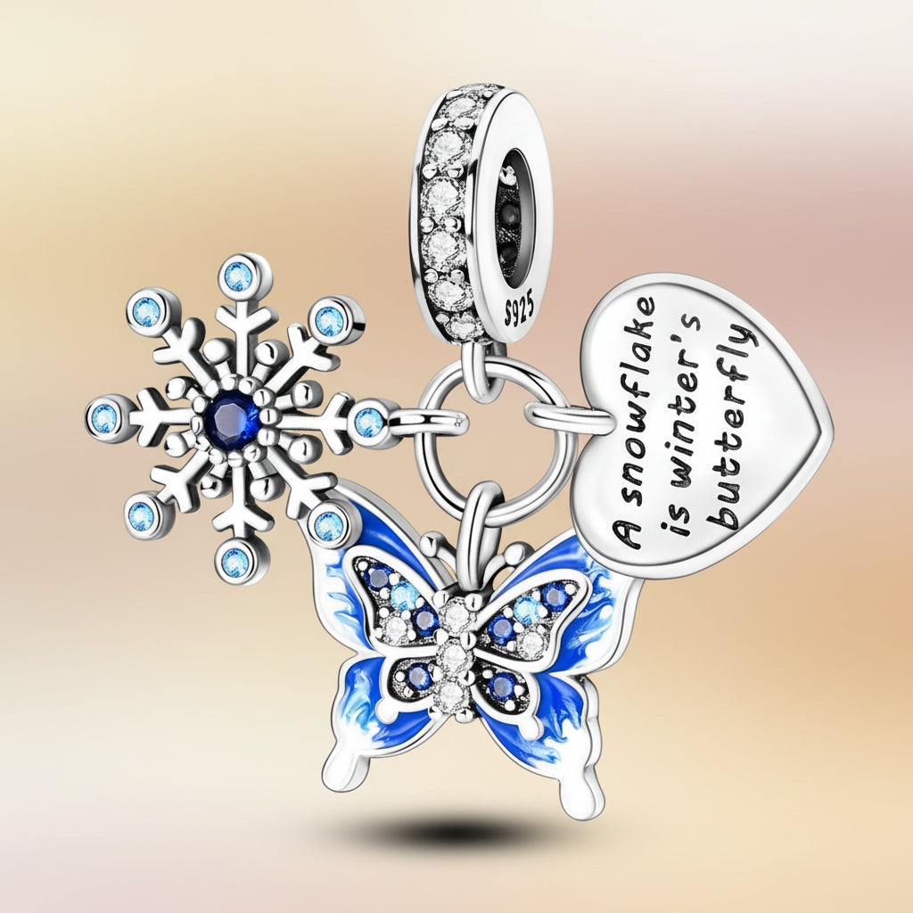 (50-113)MULA S925 Sterling Silver Pendant and Beads , Suitable for Pandora Bracelets and Necklaces, Ideal for Anniversary Gifts, Christmas, Birthday Presents, and Suitable for All Women.
