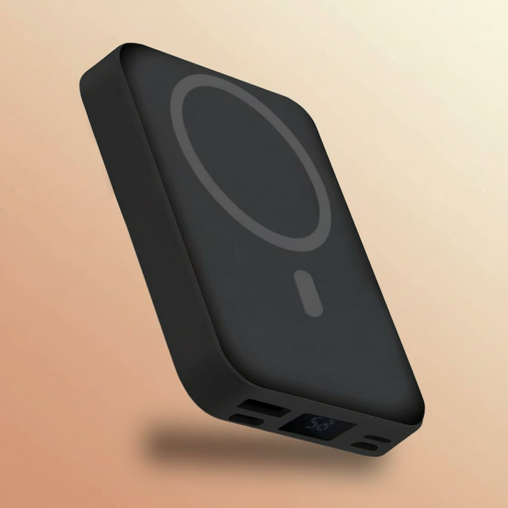 10000Mah Magnetic Power Bank,Foldable Wirelessportable Charger with LED Display,Fast Charging Foriphone 17/16/15/14/13/12 Pro/Pro Max/Plus, Compact Silicone