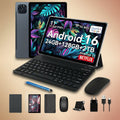 11'' Tablet Android 16, 24GB RAM 128GB ROM /2TB TF, 8000Mah, T7250 CPU+13MP Camera with Gemini AI, Widevine L1, 2 in 1 Tablets with Keyboard Mouse Stylus