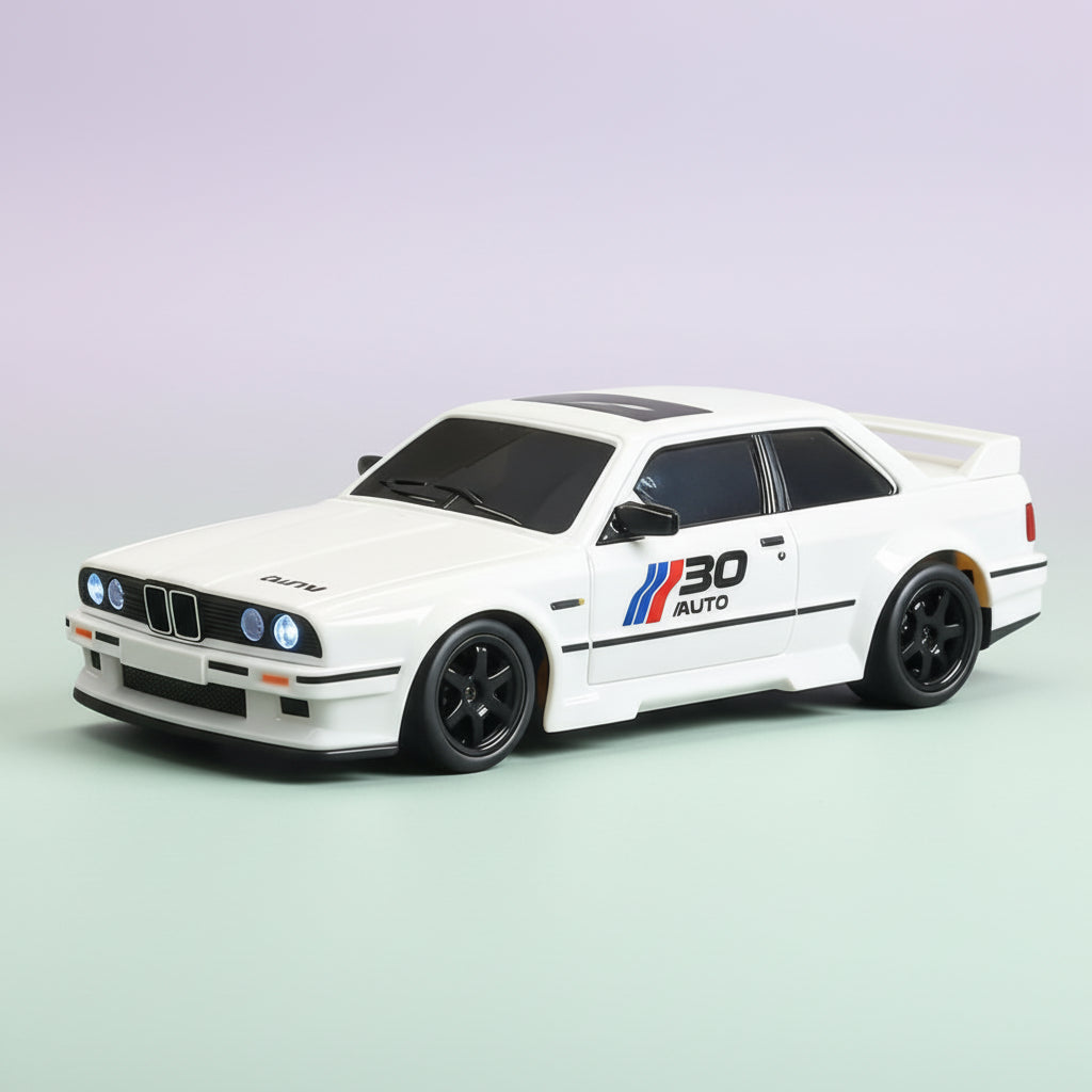 1:24 Scale Remote Control Drift Car - 2.4Ghz 4WD RC Drift Car with LED Lights & Tires - Remote Control Racing Car, Perfect Birthday Gift for Kids