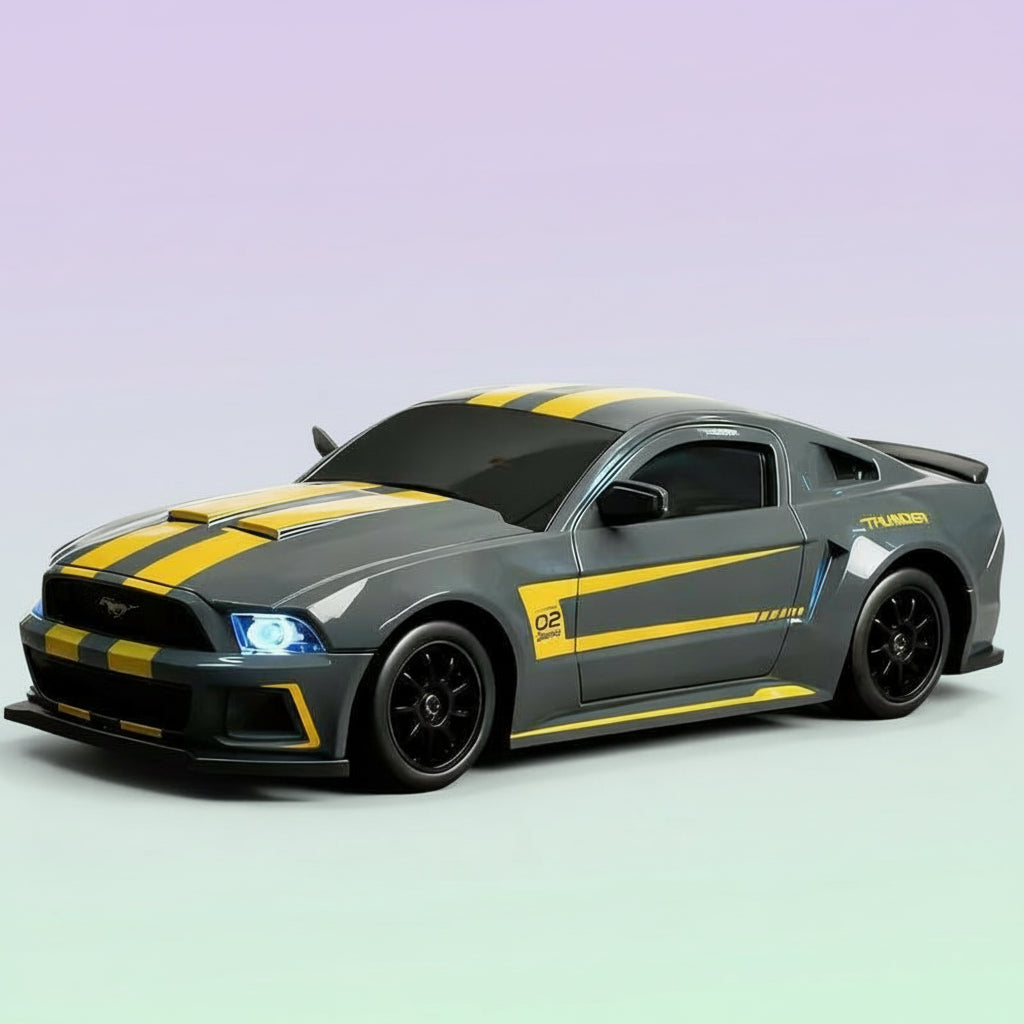 1:24 Scale Remote Control Drift Car - 2.4Ghz 4WD RC Drift Car with LED Lights & Tires - Remote Control Racing Car, Perfect Birthday Gift for Kids
