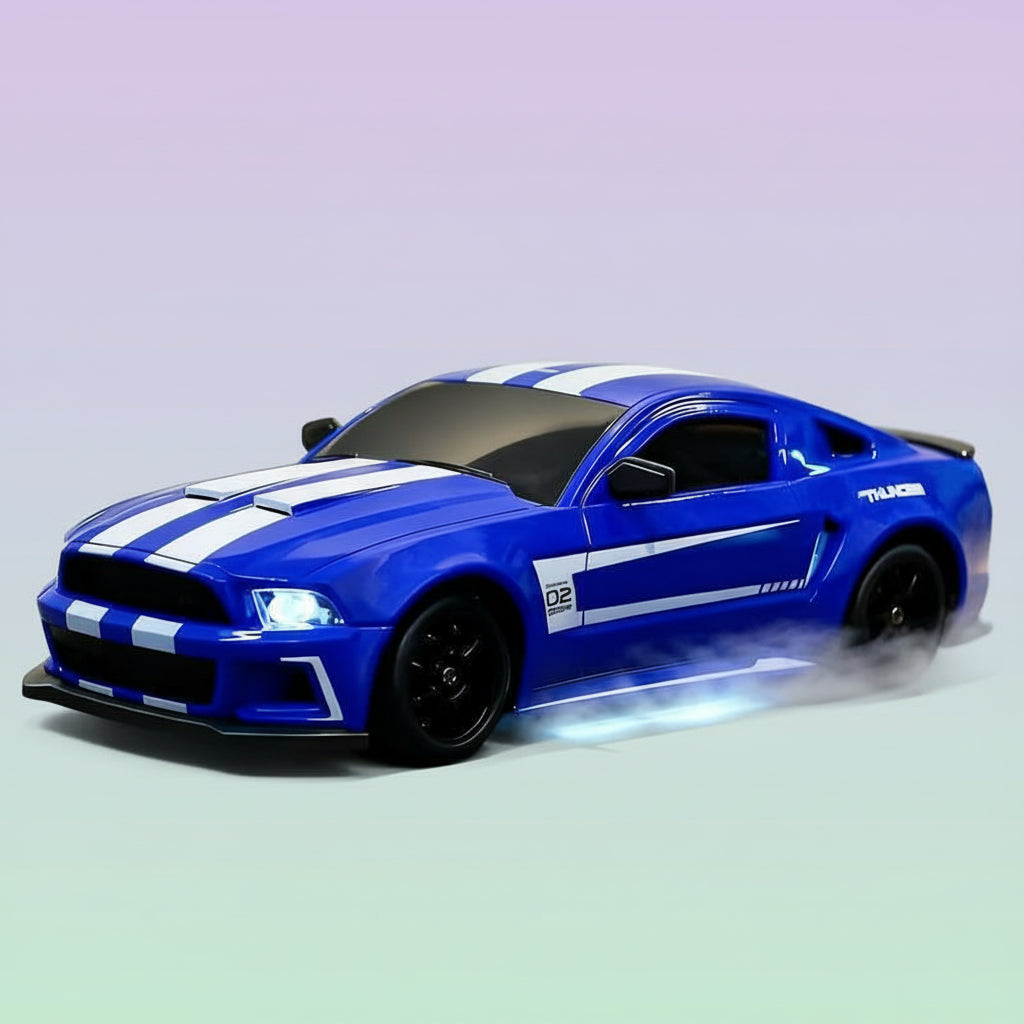 1:24 Scale Remote Control Drift Car - 2.4Ghz 4WD RC Drift Car with LED Lights & Tires - Remote Control Racing Car, Perfect Birthday Gift for Kids
