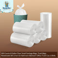 300 Counts 8 Gallon Clear Small Garbage Bags Trash Bags, Wastebasket Bin Liners for Bathroom Bedroom Office Trash Can, 6 Rolls