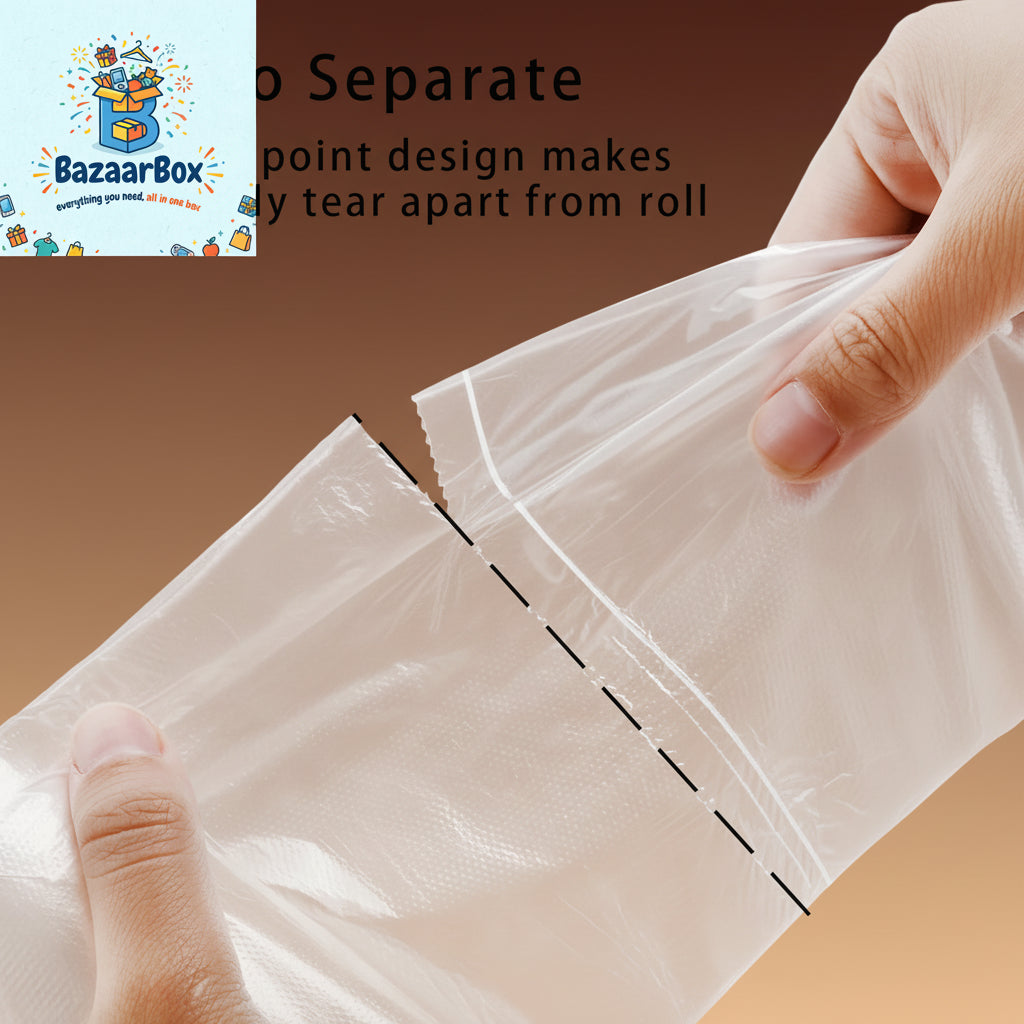 300 Counts 8 Gallon Clear Small Garbage Bags Trash Bags, Wastebasket Bin Liners for Bathroom Bedroom Office Trash Can, 6 Rolls