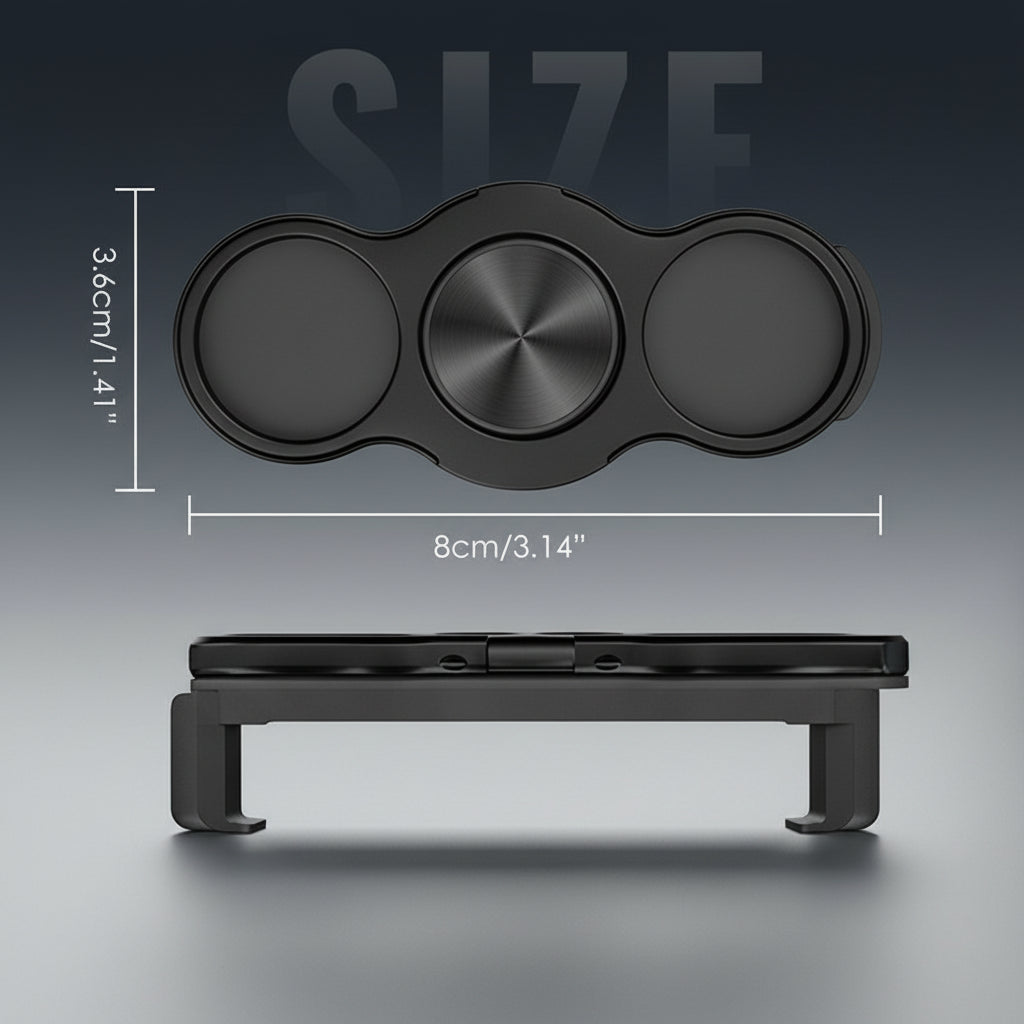 360 Rotation Finger Ring Stand for Phone Dual Loop Folding Mobile Holder Desktop Clip Lazy Bracket